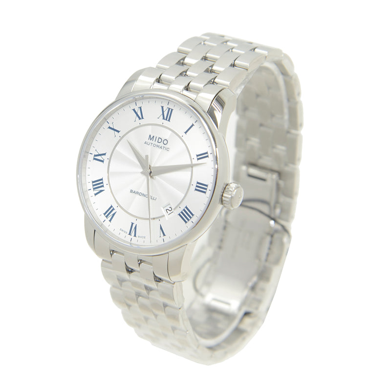 Mido Baroncelli III Automatic Silver Dial Silver Steel Strap Watch For Men - M8600.4.21.1 Buy Now By Mido
