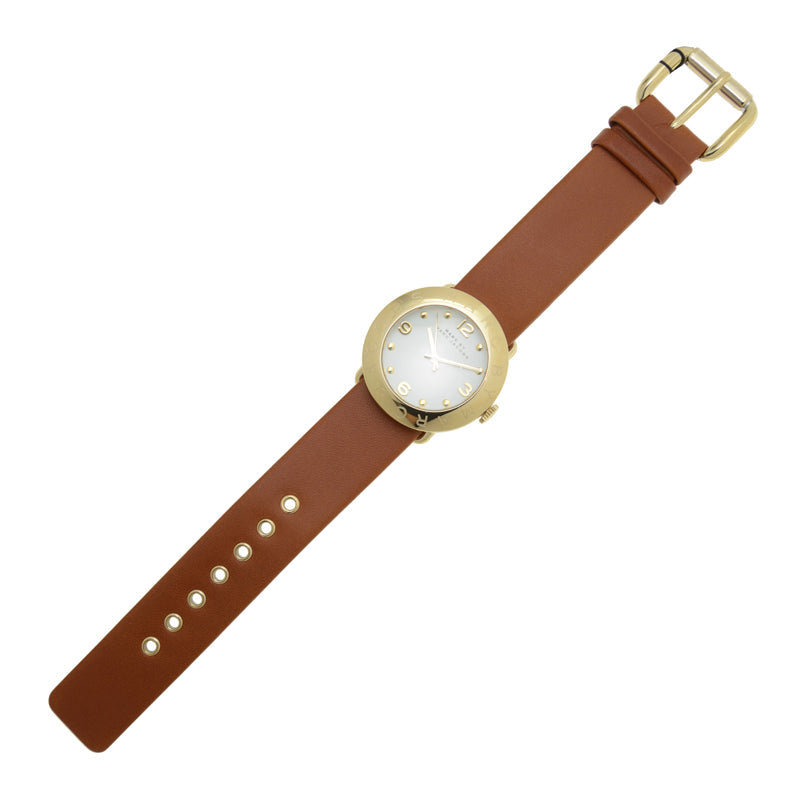 Marc Jacobs Amy White Dial Brown Leather Strap Watch for Women - MBM8574 Buy Now By Marc Jacobs