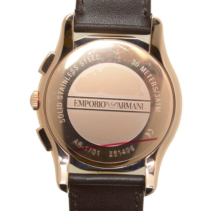 Emporio Armani Chronograph Brown Dial Brown Leather Strap Watch For Men - AR1701 Buy Now By Emporio Armani