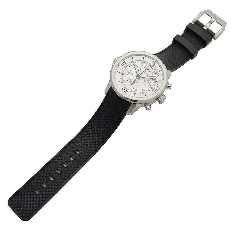 IWC Aquatimer Chronograph White Dial Black Rubber Strap Watch for Men - IW376801 Buy Now By IWC