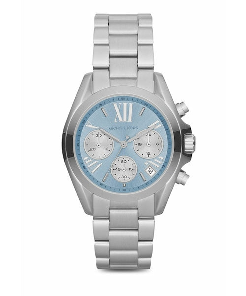 Michael Kors Bradshaw Chronograph Blue Dial Silver Steel Strap Watch For Women - MK6098 Buy Now By Michael Kors