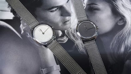 Calvin Klein Minimal Grey Dial Silver Mesh Bracelet Watch for Women - K3M2312X Buy Now By Calvin Klein