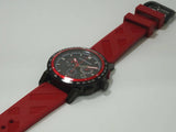 Burberry The City Chronograph Black Dial Red Rubber Strap Watch For Men - BU9805 Buy Now By Burberry