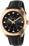 Gucci GG2570 Quartz Black Dial Black Leather Strap Watch For Men - YA142309 Buy Now By Gucci