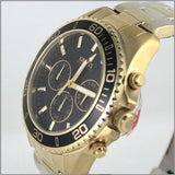 Guess Chaser Chronograph Black Dial Gold Steel Strap Watch for Men - W0170G2 Buy Now By Guess