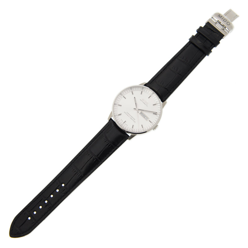Mido Comander II Automatic Chronometer Silver Dial Black Leather Strap Watch For Men - M021.431.16.031.00 Buy Now By Mido