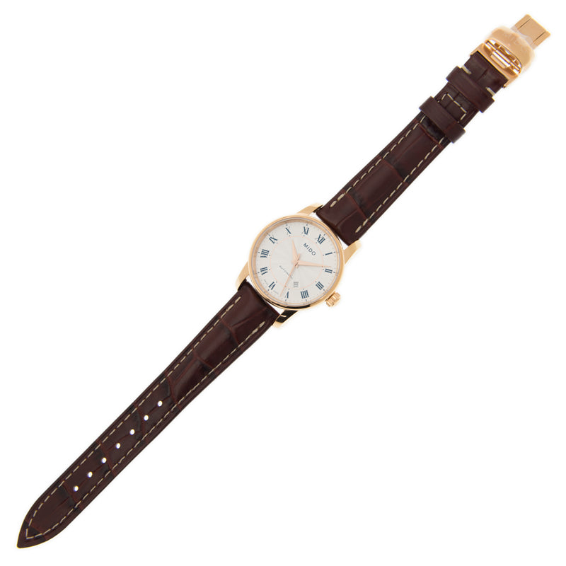 Mido Baroncelli III Automatic Silver Dial Brown Leather Strap Watch For Women - M7600.2.21.8 Buy Now By Mido