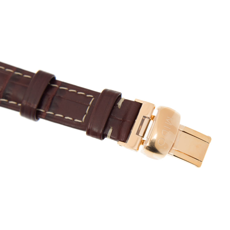 Mido Baroncelli III Automatic Silver Dial Brown Leather Strap Watch For Women - M7600.2.21.8 Buy Now By Mido