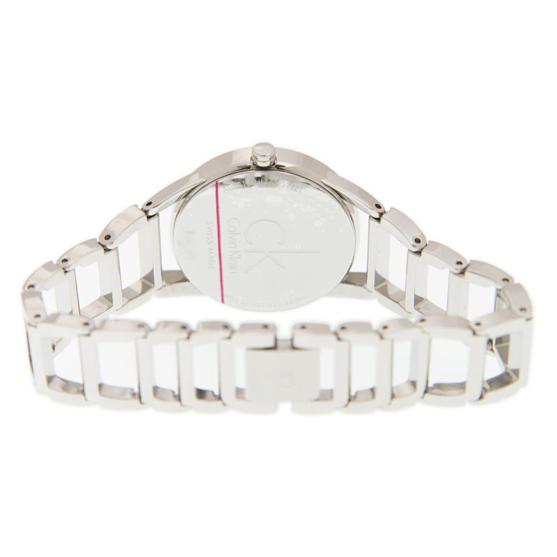 Calvin Klein Stately Pink Mother of Pearl Dial Silver Steel Strap Watch for Women - K3G2312E Buy Now By Calvin Klein