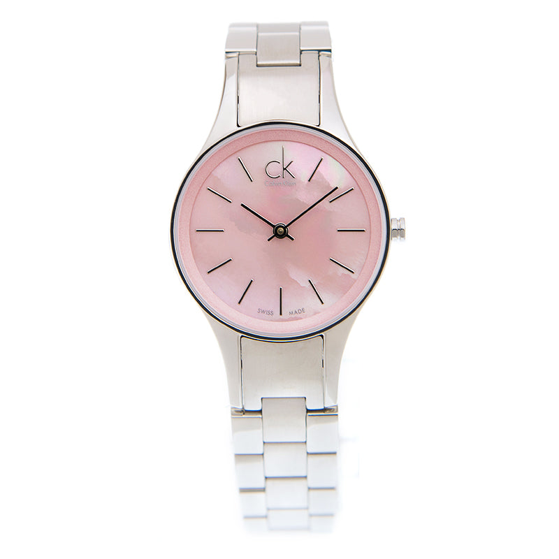 Calvin Klein Simplicity Pink Dial Silver Steel Strap Watch for Women - K432314E Buy Now By Calvin Klein