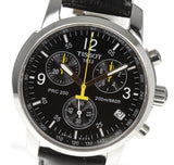Tissot T Race PRC 200 Chronograph Quartz Black Dial Black Leather Strap Watch for Men - T17.1.526.52 Buy Now By Tissot
