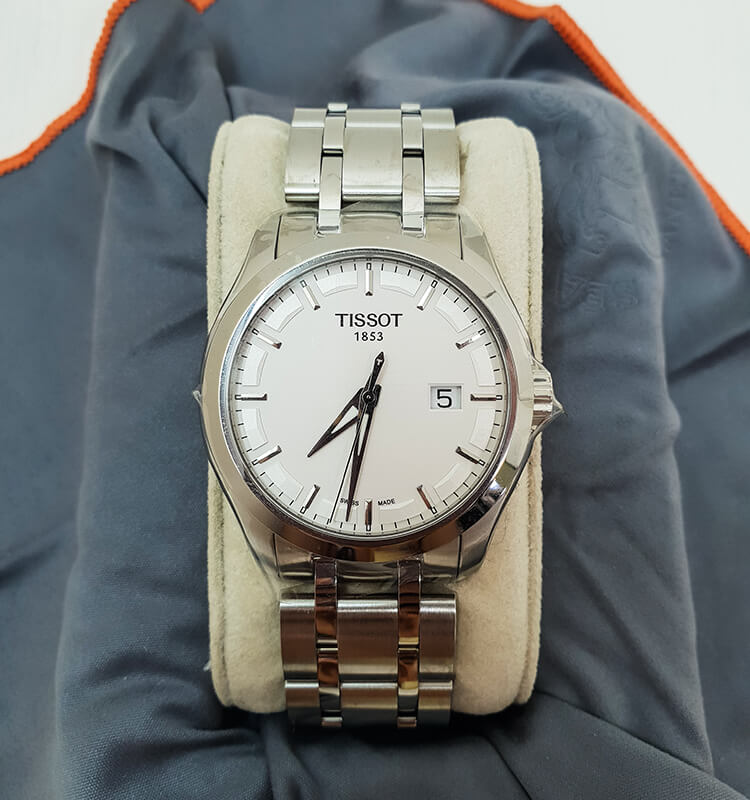 Tissot T Trend Couturier Chronograph White Dial Silver Steel Strap Watch For Men - T035.410.11.031.00 Buy Now By Tissot