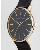 Armani Exchange Lola Three Hand Black Dial Black Mesh Strap Watch For Women - AX5548 Buy Now By Armani Exchange