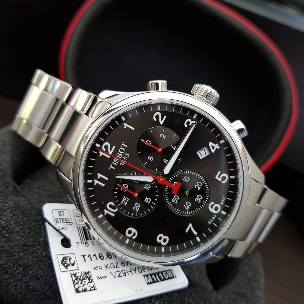 Tissot Chrono XL Quartz Asian Games Edition Black Dial Silver Steel Strap Watch For Men - T116.617.11.057.02 Buy Now By Tissot