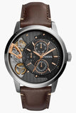 Fossil Townsman Automatic Black Dial Brown Leather Strap Watch for Men - ME1163 Buy Now By Fossil