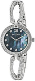 Bulova Crystal Black Mother of Pearl Dial Silver Steel Strap Watch for Women - 96L224 Buy Now By Bulova