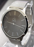 Calvin Klein Minimal Grey Dial Silver Mesh Bracelet Watch for Men - K3M21124 Buy Now By Calvin Klein