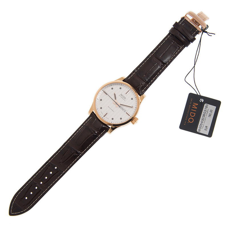 Mido Multifort Automatic Silver Dial Brown Leather Strap Watch For Men - M005.430.36.031.80 Buy Now By Mido