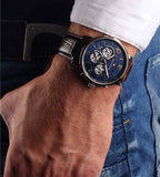 Tommy Hilfiger Keagan Chronograph Blue Dial Brown Leather Strap Watch for Men - 1791290 Buy Now By Tommy Hilfiger