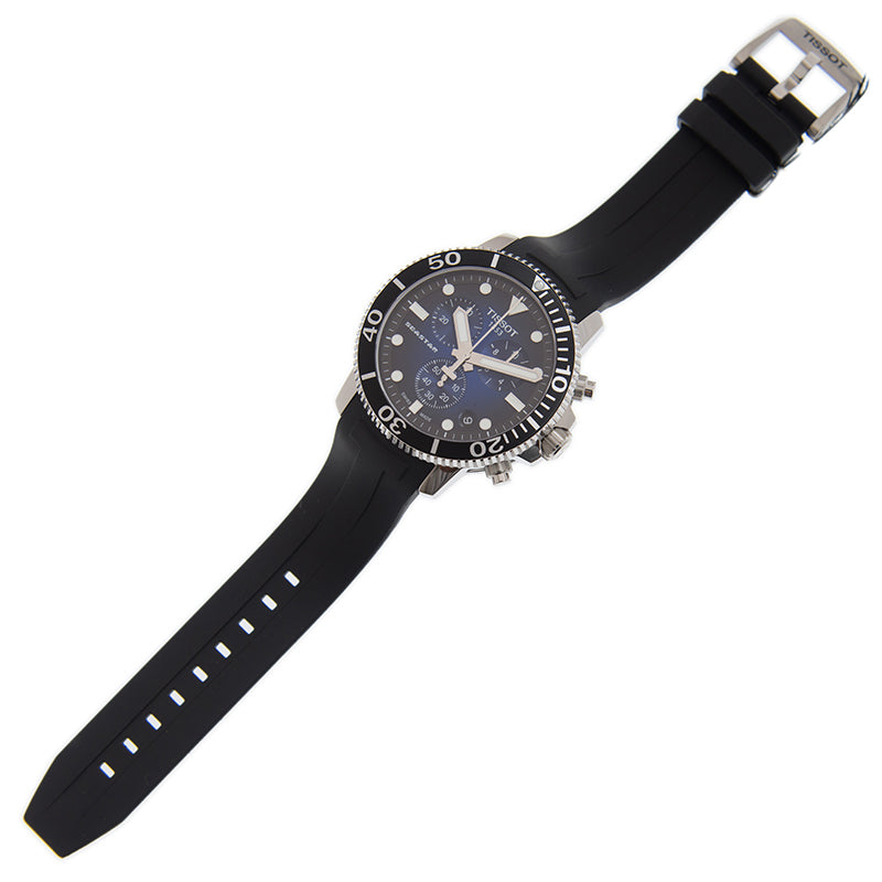 Tissot Seastar 1000 Chronograph Blue Dial Black Rubber Strap Watch For Men - T120.417.17.041.00 Buy Now By Tissot