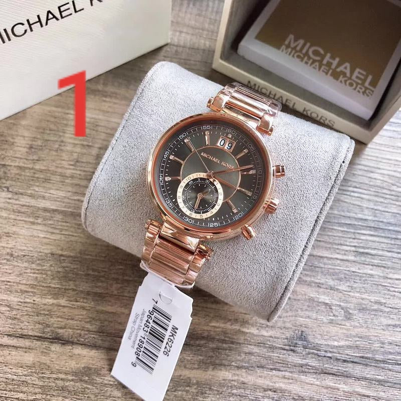 Michael Kors Sawyer Rose Gold Dial Rose Gold Steel Strap Watch for Women - MK6226 Buy Now By Michael Kors