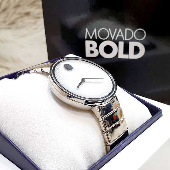 Movado Edge Silver Dial Silver Steel Strap Watch for Women - 3680012 Buy Now By Movado