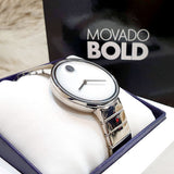 Movado Edge Silver Dial Silver Steel Strap Watch for Women - 3680012 Buy Now By Movado