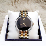 Movado Veturi Quartz Black Dial Two Tone Steel Strap Watch for Men - 0606932 Buy Now By Movado