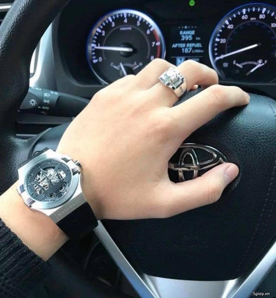 Maserati Potenza Automatic Black Dial Black Leather Strap Watch For Men - R8821108001 Buy Now By Maserati