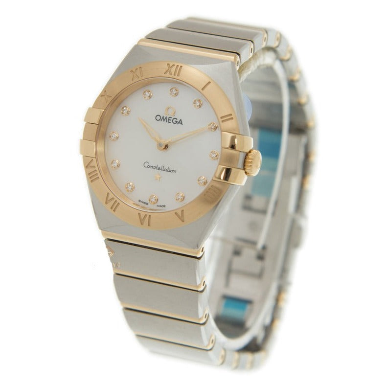 Omega Constellation Manhattan Mother of Pearl Dial Two Tone Steel Strap Watch for Women - 131.20.28.60.55.002 Buy Now By Omega