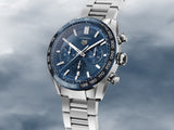 Tag Heuer Carrera Chronograph Blue Dial Silver Steel Strap Watch for Men - CBN2A1A.BA0643 Buy Now By Tag Heuer