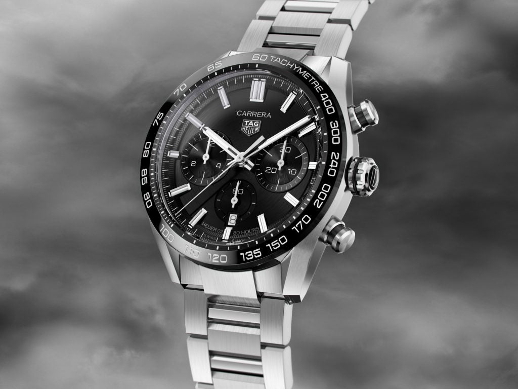 Tag Heuer Carrera Automatic Chronograph Black Dial Silver Steel Strap Watch for Men - CBN2A1B.BA0643 Buy Now By Tag Heuer