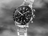 Tag Heuer Carrera Automatic Chronograph Black Dial Silver Steel Strap Watch for Men - CBN2A1B.BA0643 Buy Now By Tag Heuer