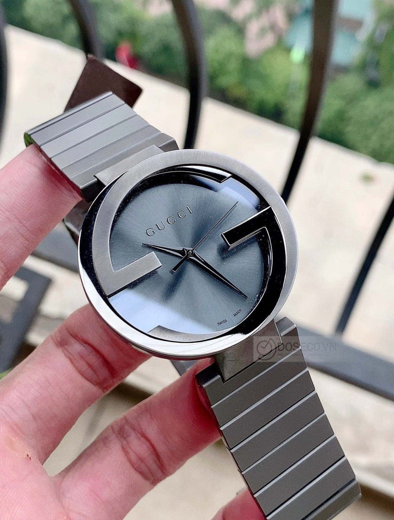 Gucci G Interlocking Quartz Grey Dial Grey Steel Strap Watch For Men - YA133210 Buy Now By Gucci