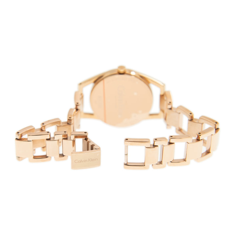 Calvin Klein Dainty Diamonds Silver Dial Rose Gold Steel Strap Watch for Women - K7L2364T Buy Now By Calvin Klein