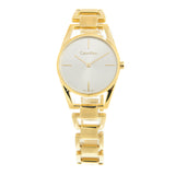 Calvin Klein Dainty White Dial Gold Steel Strap Watch for Women - K7L23546 Buy Now By Calvin Klein