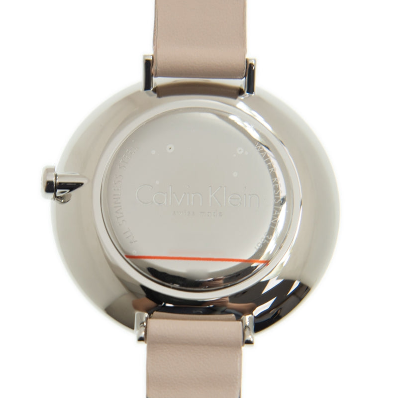 Calvin Klein Rise White Beige Dial Beige Leather Strap Watch for Women - K7A231XH Buy Now By Calvin Klein