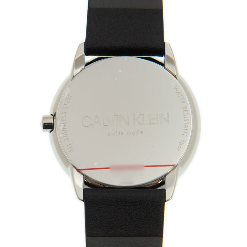 Calvin Klein Minimal Black Dial Black Leather Strap Watch for Men - K3M221CS Buy Now By Calvin Klein
