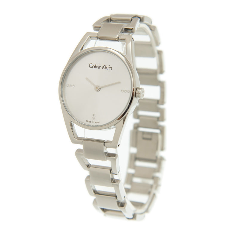 Calvin Klein Dainty Diamonds Silver Dial Sliver Steel Strap Watch for Women - K7L2314T Buy Now By Calvin Klein