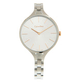 Calvin Klein Graphic Silver Dial Silver Steel Strap Watch for Women - K7E23B46 Buy Now By Calvin Klein