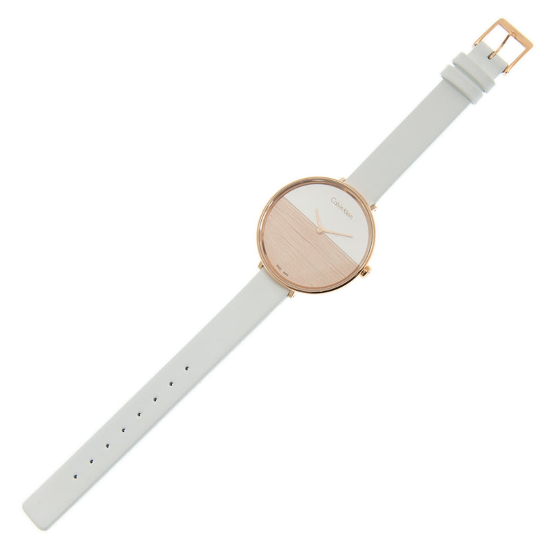 Calvin Klein Rise White Dial White Leather Strap Watch for Women - K7A236LH Buy Now By Calvin Klein