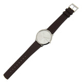 Calvin Klein Minimal Silver Dial Brown Leather Strap Watch for Men - K3M211G6 Buy Now By Calvin Klein
