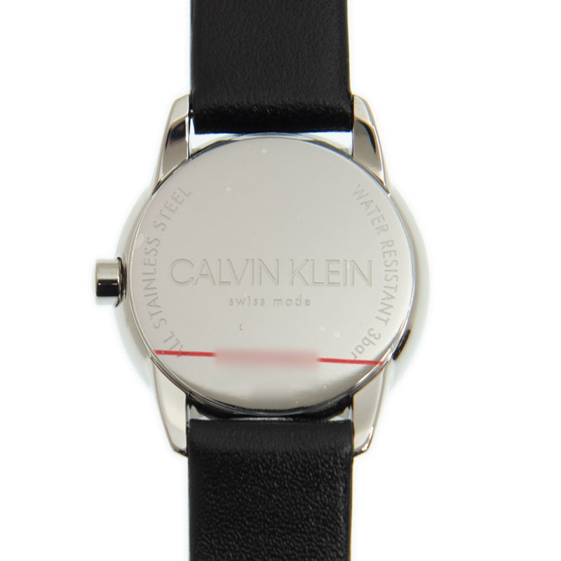 Calvin Klein Minimal Black Dial Black Leather Strap Watch for Women - K3M231CS Buy Now By Calvin Klein