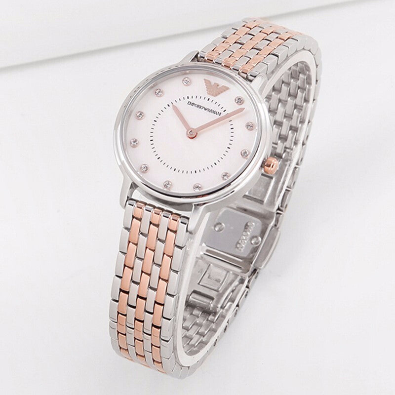 Emporio Armani Mother of Pearl Dial Two Tone Stainless Steel Watch For Women - AR11094 Buy Now By Emporio Armani