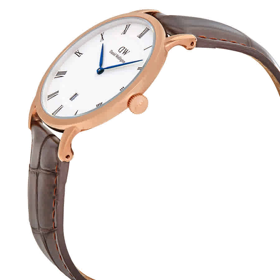 Daniel Wellington Dapper York White Dial Brown Leather Strap Watch For Men - DW00100085 Buy Now By Daniel Wellington