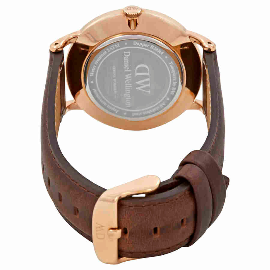 Daniel Wellington Dapper Bristol White Dial Brown Leather Strap Watch For Men - DW00100086 Buy Now By Daniel Wellington