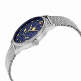 Gucci G-Timeless Motifs Moon Phase Blue Dial Silver Mesh Bracelet Watch For Men - YA126328 Buy Now By Gucci