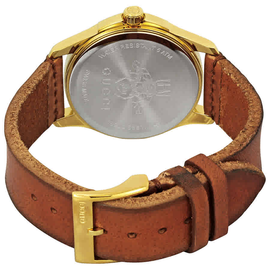 Gucci G Timeless Quartz Green & Red Dial Brown Leather Strap Watch For Men - YA126451 Buy Now By Gucci