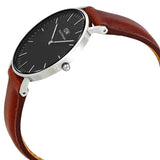 Daniel Wellington Classic Durham Black Dial Brown Leather Strap Watch For Women - DW00100142 Buy Now By Daniel Wellington