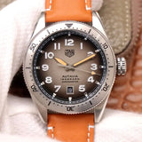 Tag Heuer Autavia Isograph Grey Dial Calfskin Brown Leather Strap Watch for Men - WBE5111.FC8267 Buy Now By Tag Heuer